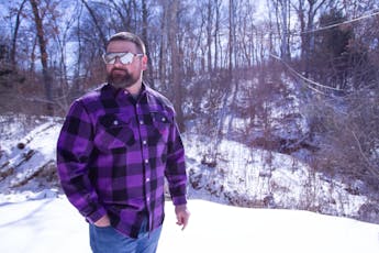 Shangri-La - Purple and Black Flannel - XXL