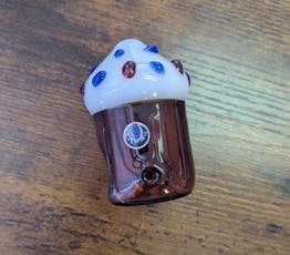 Crush Glass | Hand Pipe | 3.5" | Cupcake | Firefly