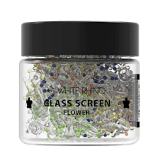 White Rhino Glass Screen Flower Style