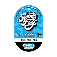 SUPER FOG | BLUE MAGIC CHILL OUT | "VIBES" THC+CBG+CBD AIO VAPE | 1G