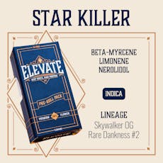 ELEVATE - PINS - PREROLL - 0.5G - 10PK - STAR KILLER - INDICA
