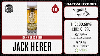 White Label Extracts - Cured Resin Cartridge - Jack Herer (1 gram)