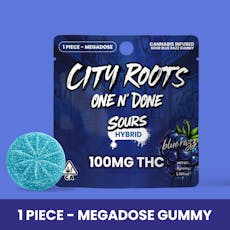 City Roots - Sour Blue Razz (Hybrid) Edible 100mg