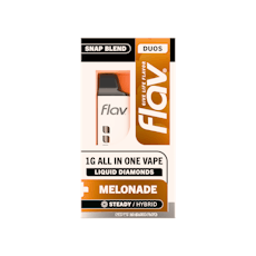 Flav Duos Liquid Diamonds Disposable Vape 1g Melonade