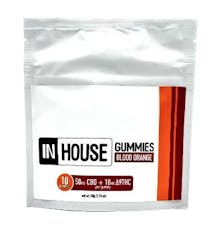 In House: Fast Acting Gummies | Blood Orange | 1:5 THC:CBD | 10mg THC: 50mg CBD | 10pk