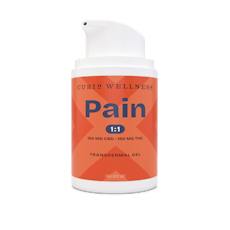 Curio Pain Transdermal Gel 1:1 CBD:THC 150mg