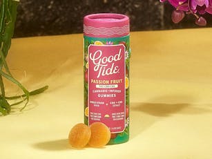 Good Tide - Passion Fruit (Sleep) 1:1:1 THC:CBD:CBN - Live Rosin Gummies - 10pk - 100mg