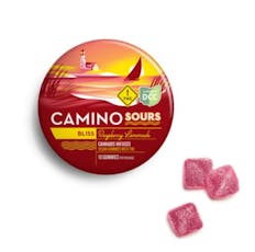 Kiva - Camino Sours Raspberry Lemonade Gummies - 10ct - 1 Day