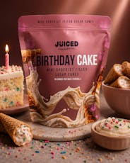 JUICED | BIRTHDAY CAKE SUGAR CONES | EDIBLE | 100MG
