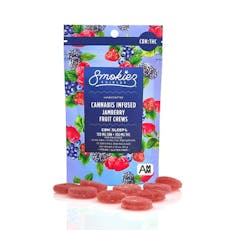 Sour Blue Raspberry- Smokiez Fruit Chew (1PK) - 99.24mg - 406 Farmacy