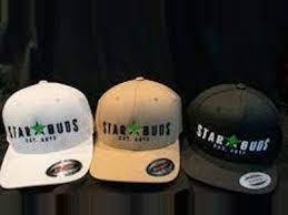 Star Buds Curve Leather Bill Baseball Hat