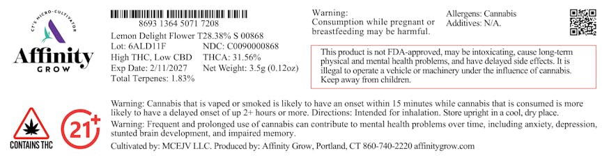 Lemon Delight Flower T28.38% S 00868