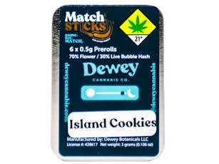 DWY Island Cookies 6pk Infused Preroll 3g 1594793731 E1.2|AOF