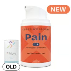 Pain Transdermal Gel - (1:1 THC:CBD) - 150mg