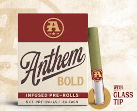 Anthem | Bold | Jack Herer | Sativa | 5PK Glass Tip Infused Pre-rolls | 2.5g