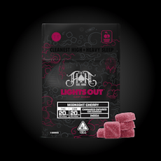 Heavy Hitters 20mg THC/20mg CBN Single Gummy Midnight Cherry