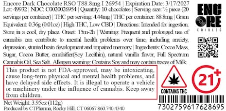 Encore Dark Chocolate RSO T88.8mg I 26954