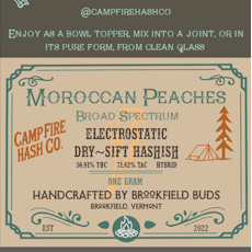 Brookfield Buds | Moroccan Peaches Electrostatic Dry Sift Hashish | 1g | 56.9% THC