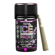 Rove: Rosin Infused Pre-Roll Pack | Grape Stomper OG | Ice Packs | 0.5g ea | 5pk