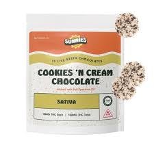 Sunnies - Cookies 'N Cream Sativa - 10mg Live Resin Chocolate