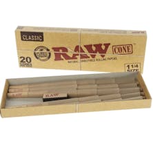 RAW Classic | 1 1/4 | Papers | 20 Pack | Cones