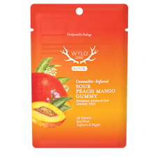 WYLD One Gummies 100mg - Sour Peach Mango (H)