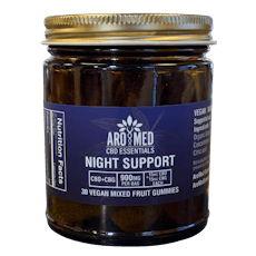 CBD Night Support Gummies | 15mg 1:1 CBD:CBG 30 ct | AroMed