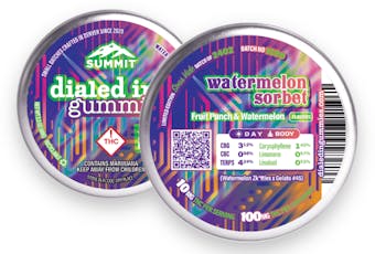 Dialed In - Rosin Gummies - Watermelon Sorbet Splash (S) 100mg