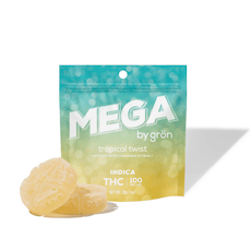 Grön - Gummies - Tropical Twist Mega Pearls (I) (10pk) 100mg