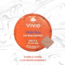Purple Chem (Indica) Live Resin Gummies - 100mg