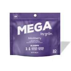1000mg Mega Pearls | Blackberry 1:1 THC+CBN (Indica)