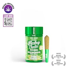 Quad Baby Infused Kiwi Kush Pre-Roll Pack 2.5g (5-Pack | 0.5g Each)
