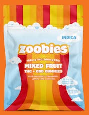 Mixed Fruit Indica - 1:1 THC:CBD 10pk/100mg