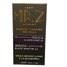 Variety Pack Slurricane (32%) /Black Martini (32.47%) | Pre-rolls 1/2g-5pk | Mr. Z Craft Cannabis