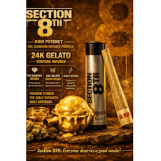 Section 8th | 24K Gelato | Diamond Infused Pre-Roll