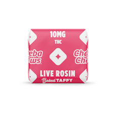 Cheeba Chews | Fresh Strawberry (H) Live Rosin Taffy | 10 Pack (100mg)