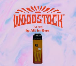 Woodstock | Cherry Ice (S-H) Live Resin All-In-One Disposable Vape | 1g