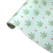 Funny Weed Christmas Dispensary Gift Wrapping Paper (per sheet)