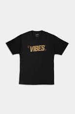 VIBES - Gold Logo Black Tee | XL