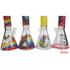 SirEEL | 10" Unicorn Beaker Bong with Bowl | Assorted Colors