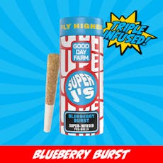 GDF: Infused Pre-Roll Pack | Blueberry Burst x Watermelon Gusher | Super J's | 0.5g | 5pk