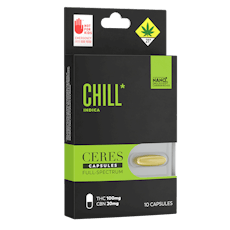 Chill Indica Capsules 10pk 100mg THC - Ceres