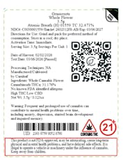 Grassroots Whole Flower 3.5g Atomic Breath (H) 01559