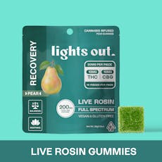 Lights Out - Pear (1:1 THC:CBG) Recovery Live Rosin Edible 200mg