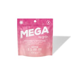 GRON | STRAWBERRY LEMONADE MEGA (SATIVA) | GUMMIES | CBC\THC | 100MG | 10 PK