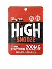 High Snooze Sunset Strawberry Coin 200mg THC | 50mg CBN