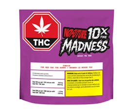 10X The Madness: The Red One Indica Gummies
