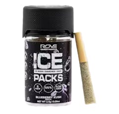 Rove | Blueberry Kush | Indica | 5 Pack Triple Infused Pre-Roll | 2.5g