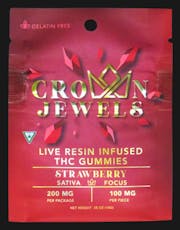 Gold Crown Strawberry Crown Jewels Live Resin Gummies | 200mg