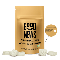 Good News - Sparkling White Grape 1:1 THC + Caffeine Gummies - 10ct - 100mg
